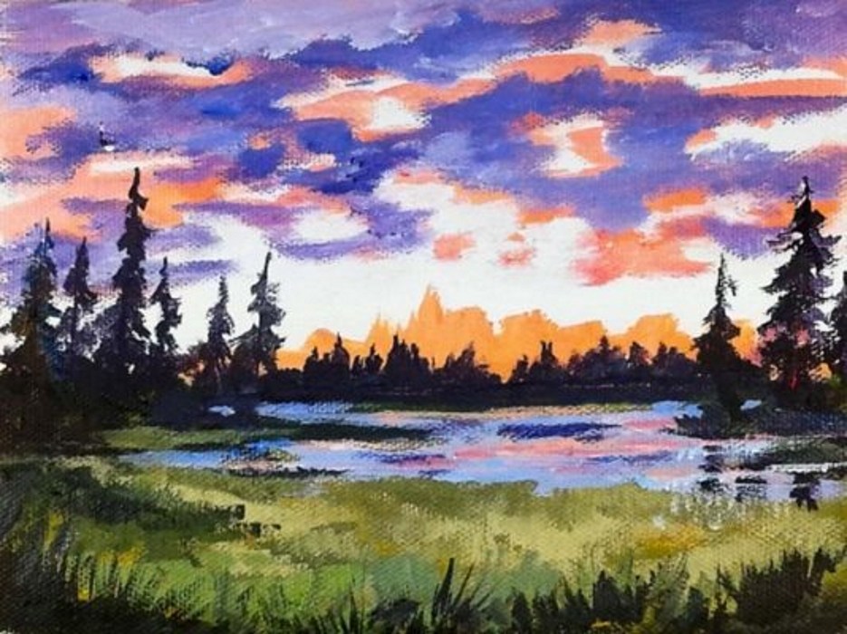 935x700 Wyoming Valley Sunset - Wyoming Valley Painting