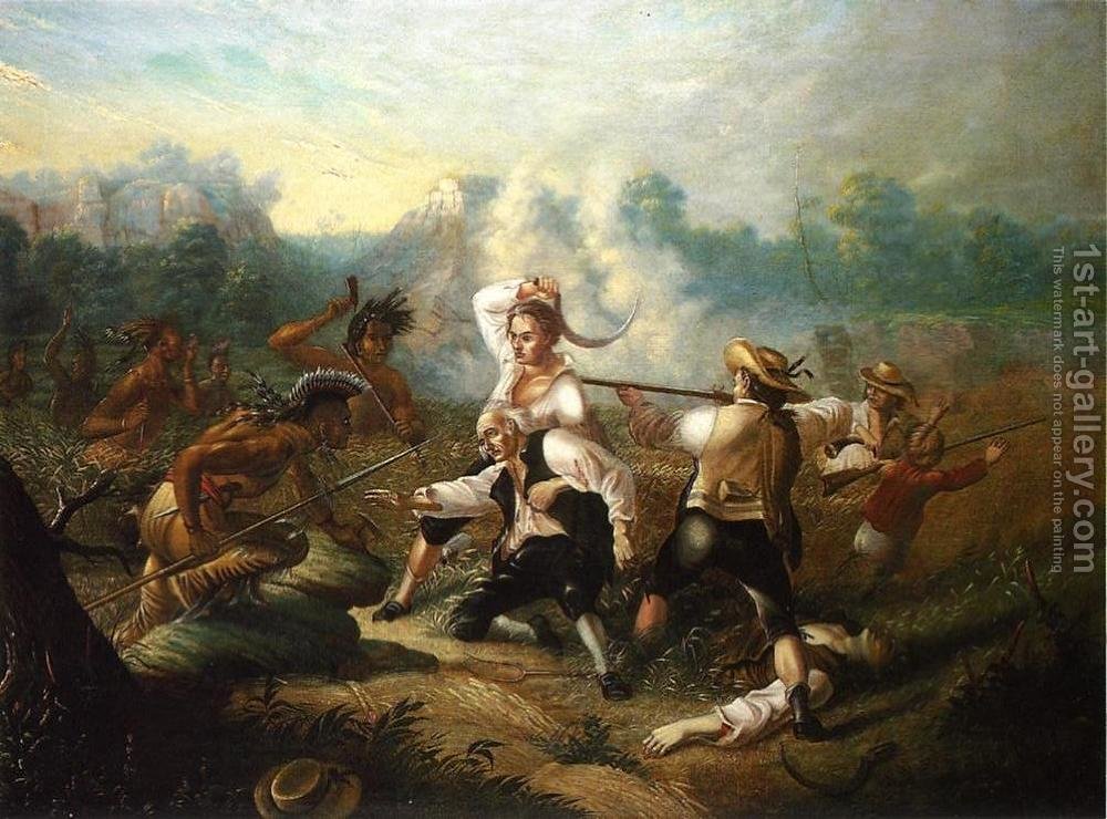 1000x740 Massacre - Wyoming Valley Painting