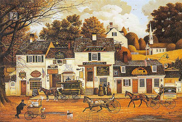 600x404 Charles Wysocki Art Charles Wysocki's Olde Cape Cod Part - Wysocki Painting