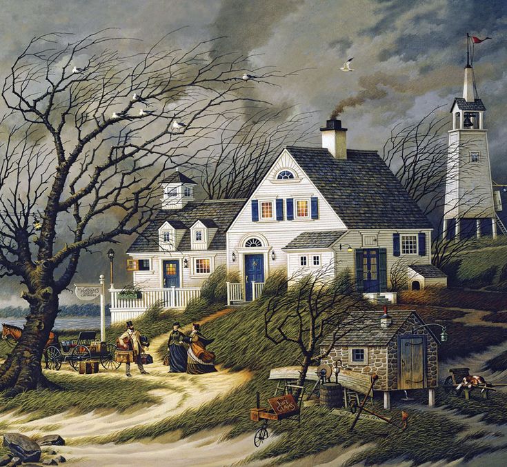 735x677 687 Best Charles Wysocki Images On Folk Art Paintings - Wysocki Painting