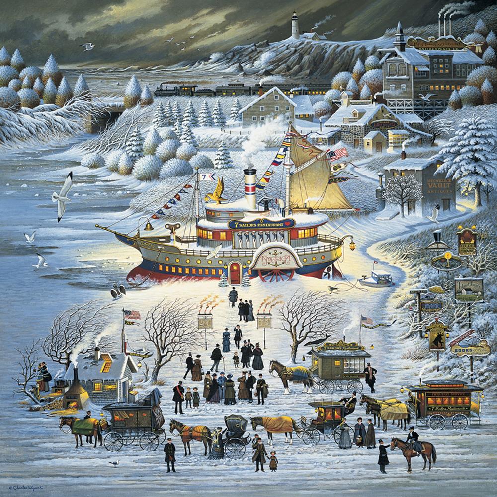 1000x999 Toying With Dinner Art Prints By Charles Wysocki Artist - Wysocki Painting