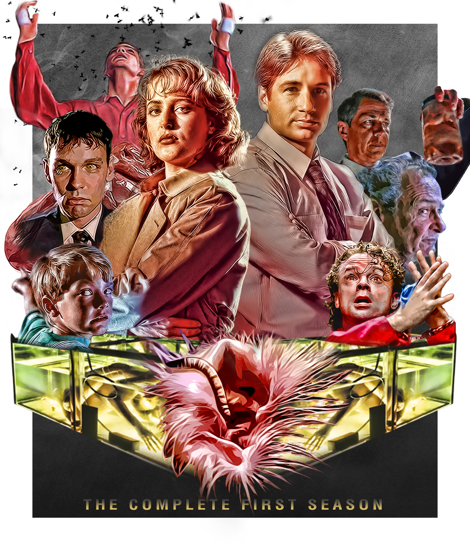 1523x1762 The X Files Seasone Poster By Sorin88 - X Files Painting