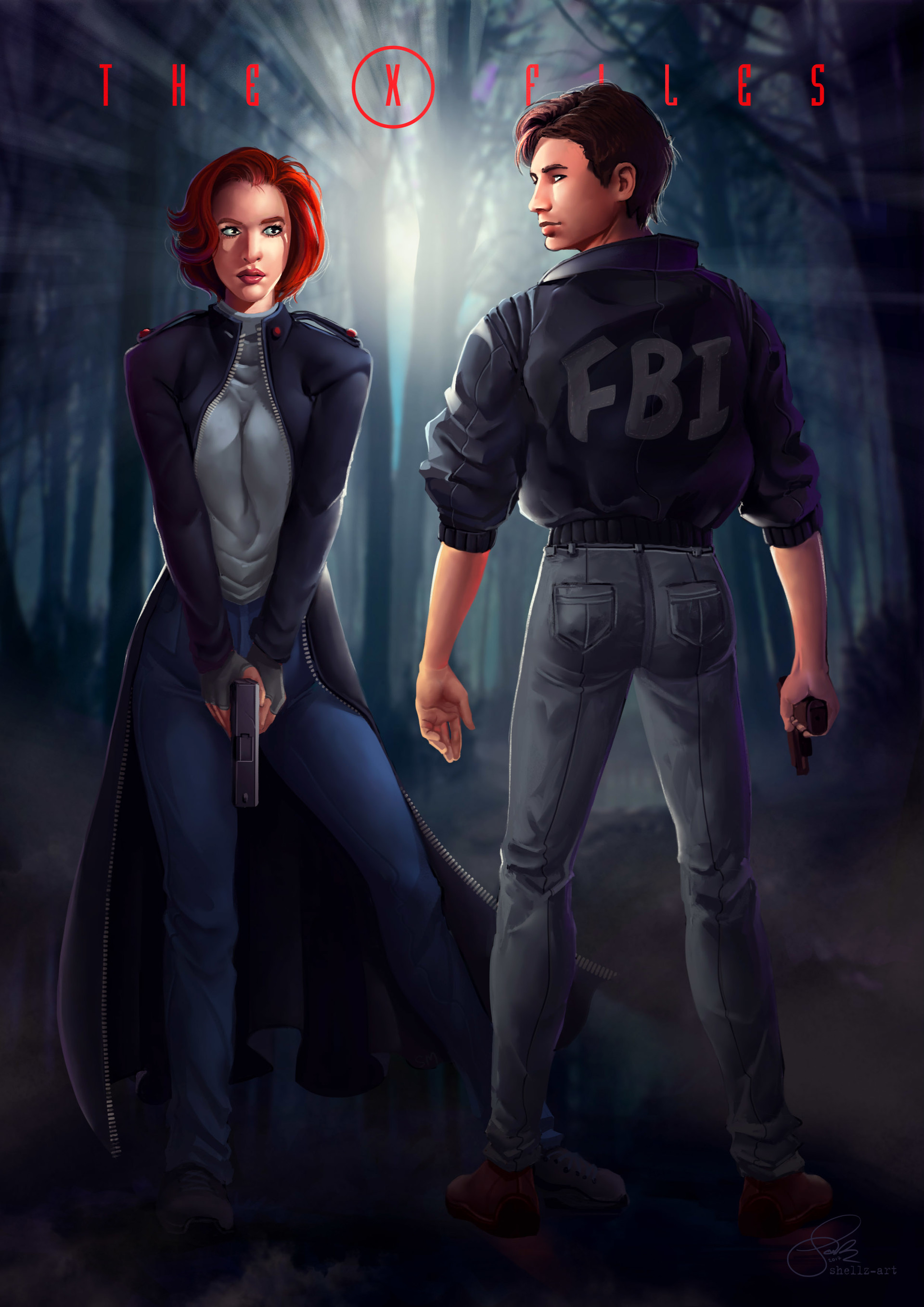 1920x2716 Artstation - X Files Painting