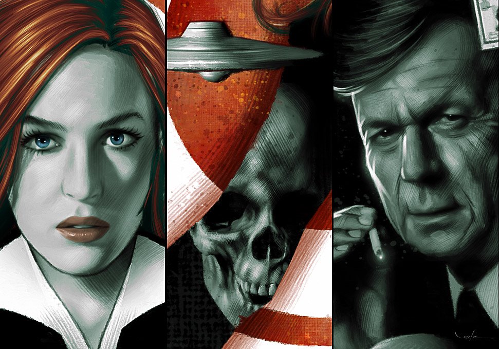 971x679 X Files Poster [Details] By Cvalenzuela - X Files Painting