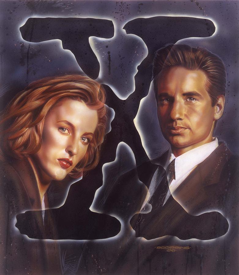 781x900 X Files Painting By Timothy Scoggins - X Files Painting