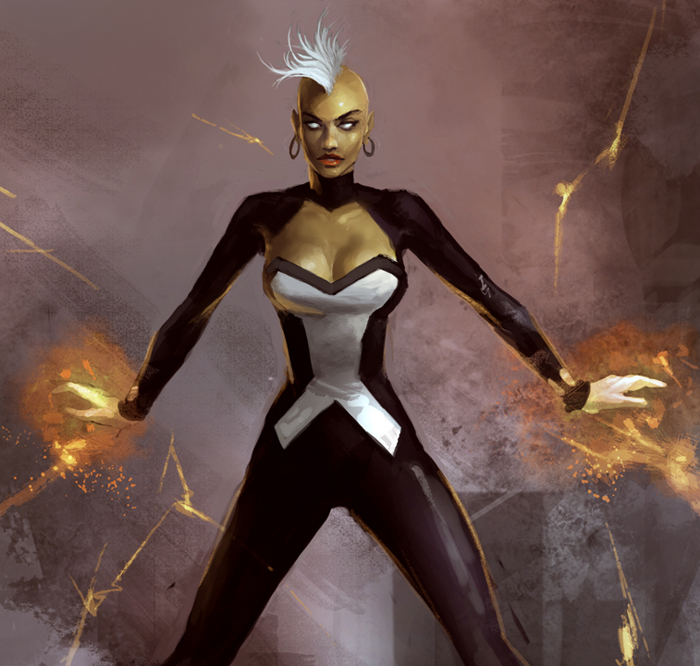 700x666 Storm X Men Digital Painting Tutorial Part 2 - X Men Painting