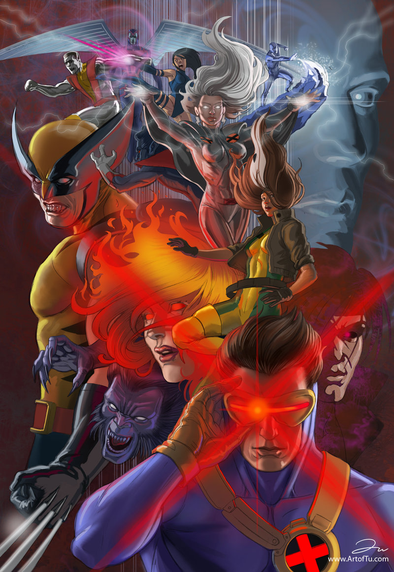 800x1163 X Men By Artoftu - X Men Painting