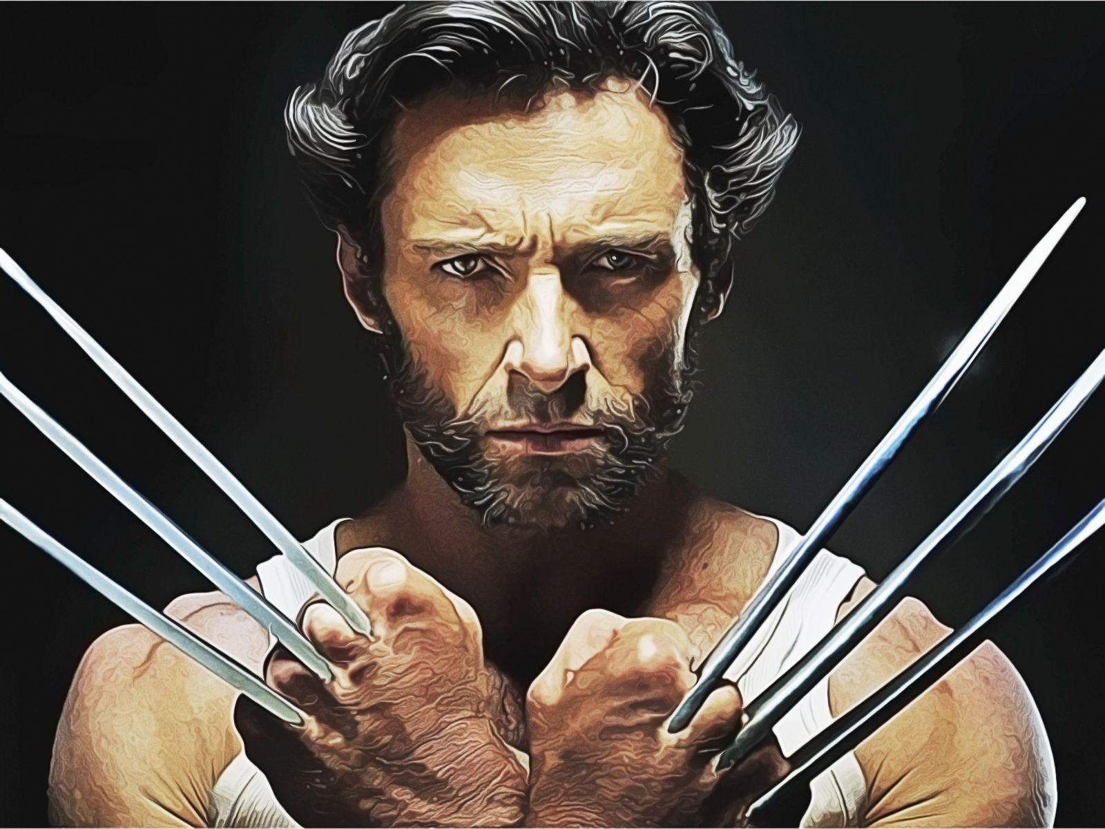 1600x1200 X Men Origins Wolverine Realistics Painting By Hamza067. - X Men Painting