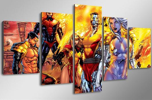 530x351 Deadly Genesis - X Men Painting