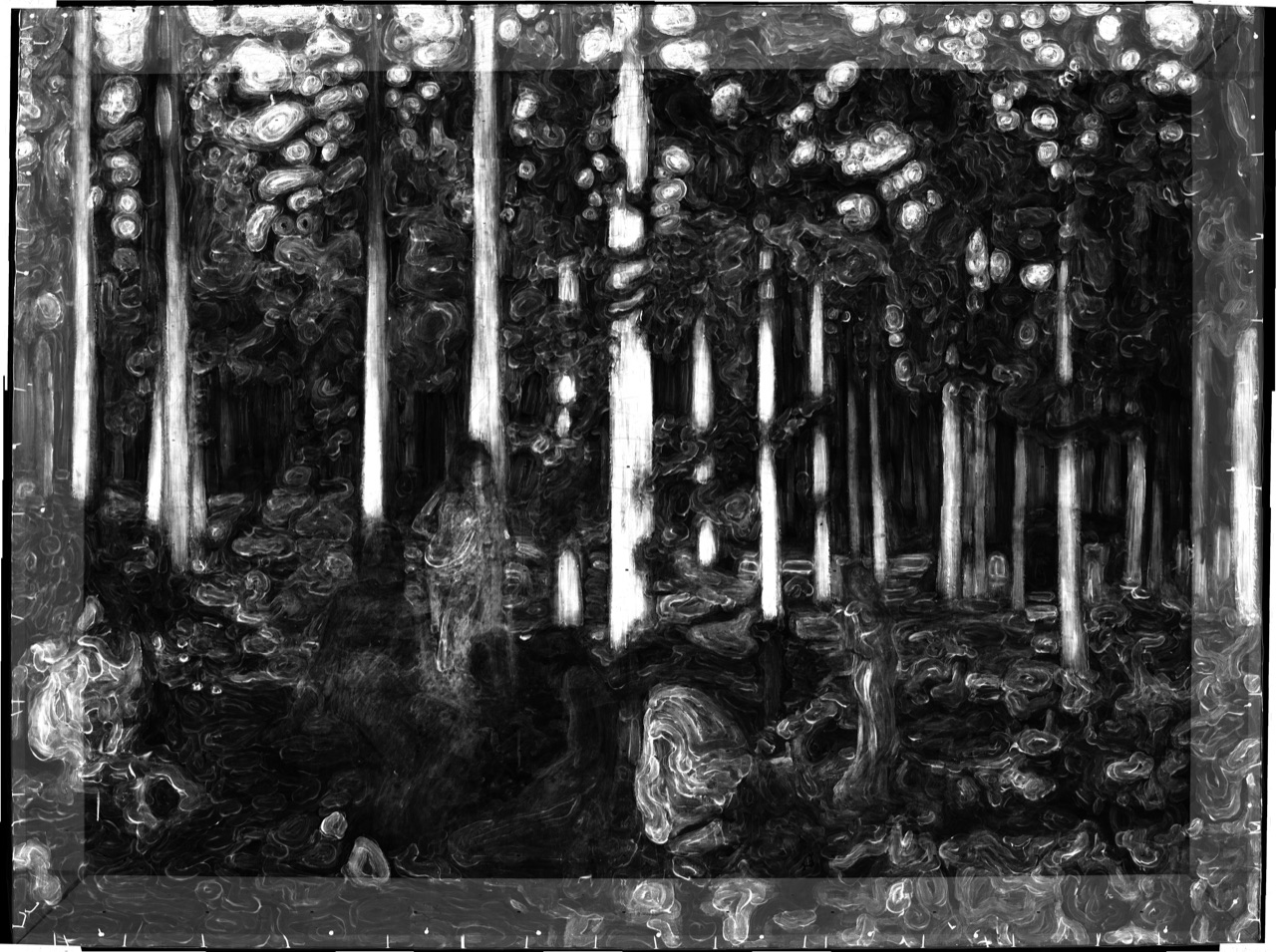 1280x955 Filex Ray Scan Of A Forest Painting.jpg - X Ray Painting