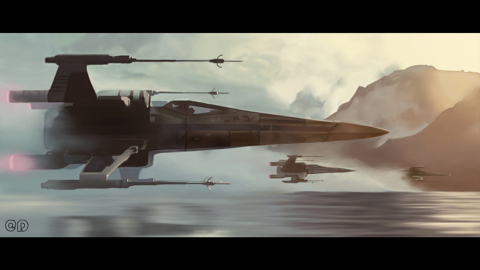 1920x1080 Speed Painting - X Wing Painting
