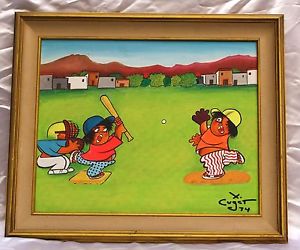 300x250 Magnificent 1974 Oil On Board Painting By Xavier Cugat Listed - Xavier Cugat Painting