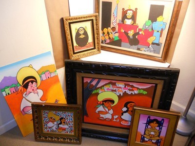 400x300 Xavier Cugat Painting Lot 6 Paintings - Xavier Cugat Painting Value