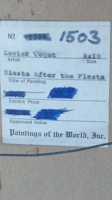 225x400 Xavier Cugat Painting Siesta After The Fiesta - Xavier Cugat Painting Value