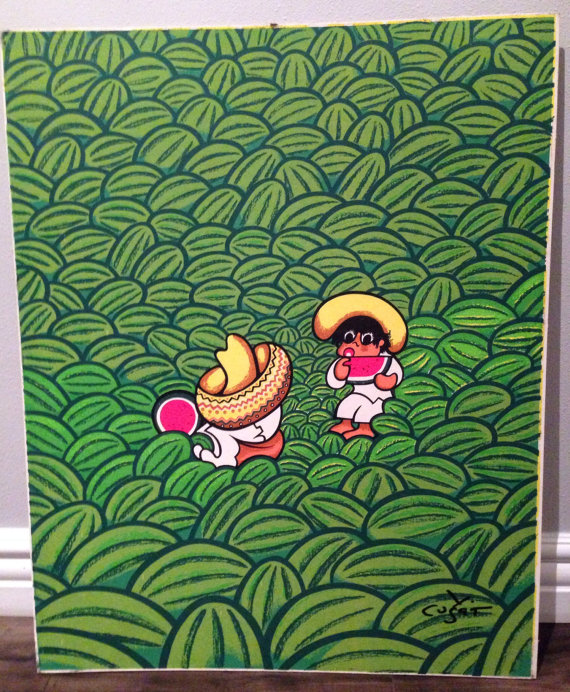 570x692 Xavier Cugat Caricature Oil Painting Welcoming All Offers - Xavier Cugat Painting Value