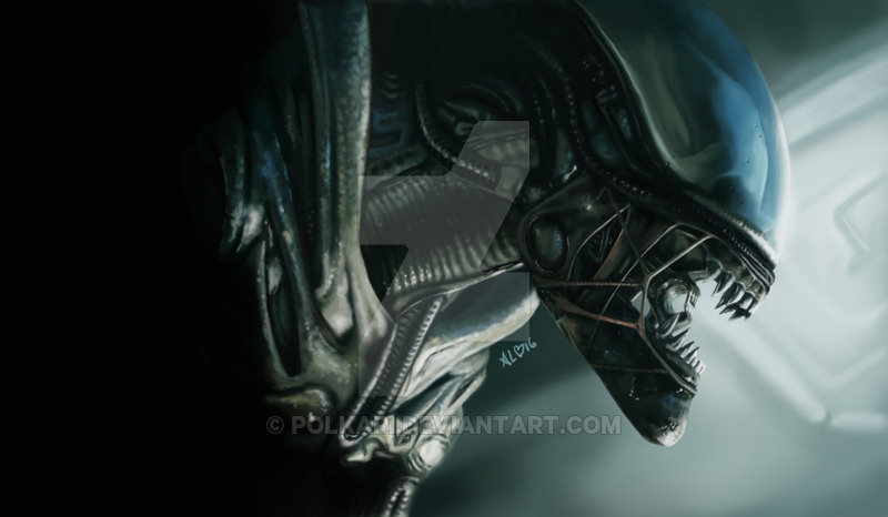 800x466 Speed Painting Number 6 Of Alien Xenomorph By Polkari - Xenomorph Painting