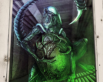 340x270 Xenomorph Wall Art Alien Movie Painting Print - Xenomorph Painting
