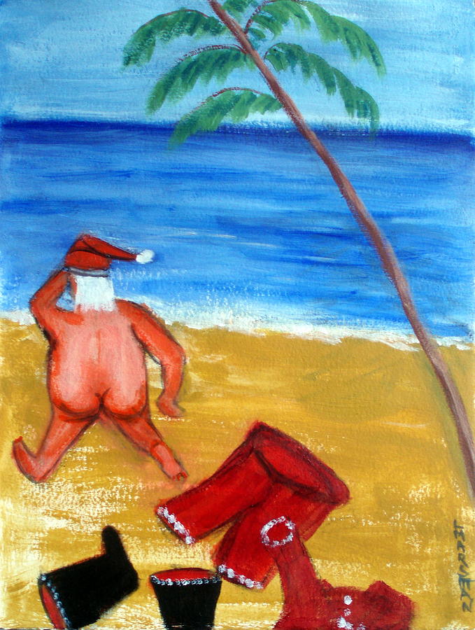 679x900 Tropical Xmas Painting By Lia Marsman - Xmas Painting