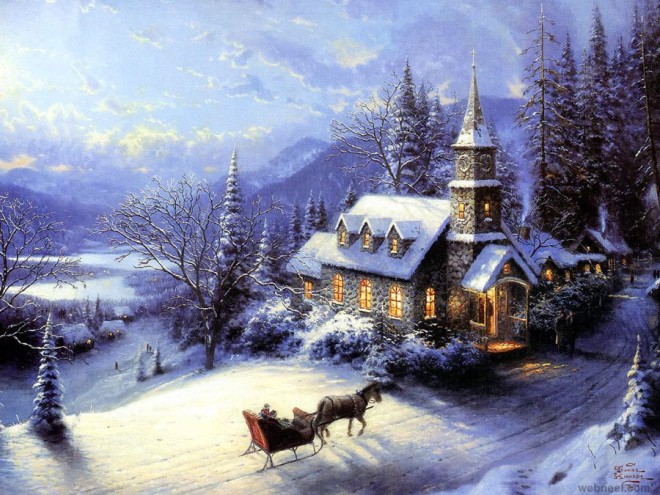 660x495 40 Beautiful Christmas Paintings For Your Inspiration - Xmas Painting