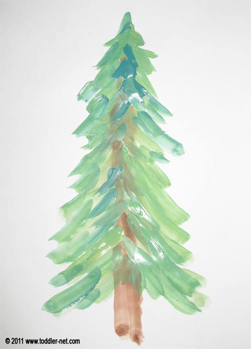 500x694 Christmas Tree Painting - Xmas Tree Painting