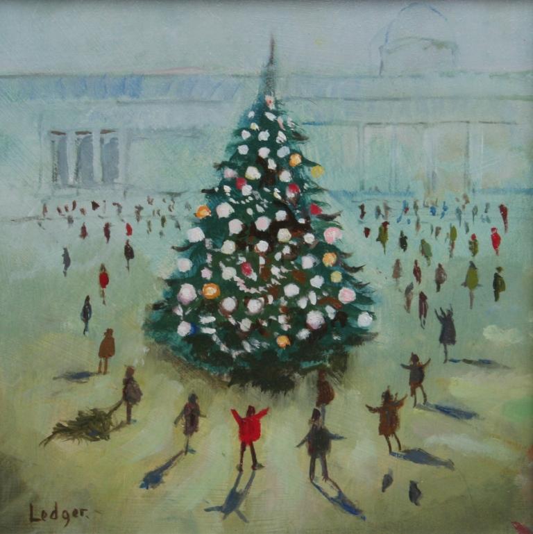 768x769 Christmas Artist Paintings - Xmas Tree Painting