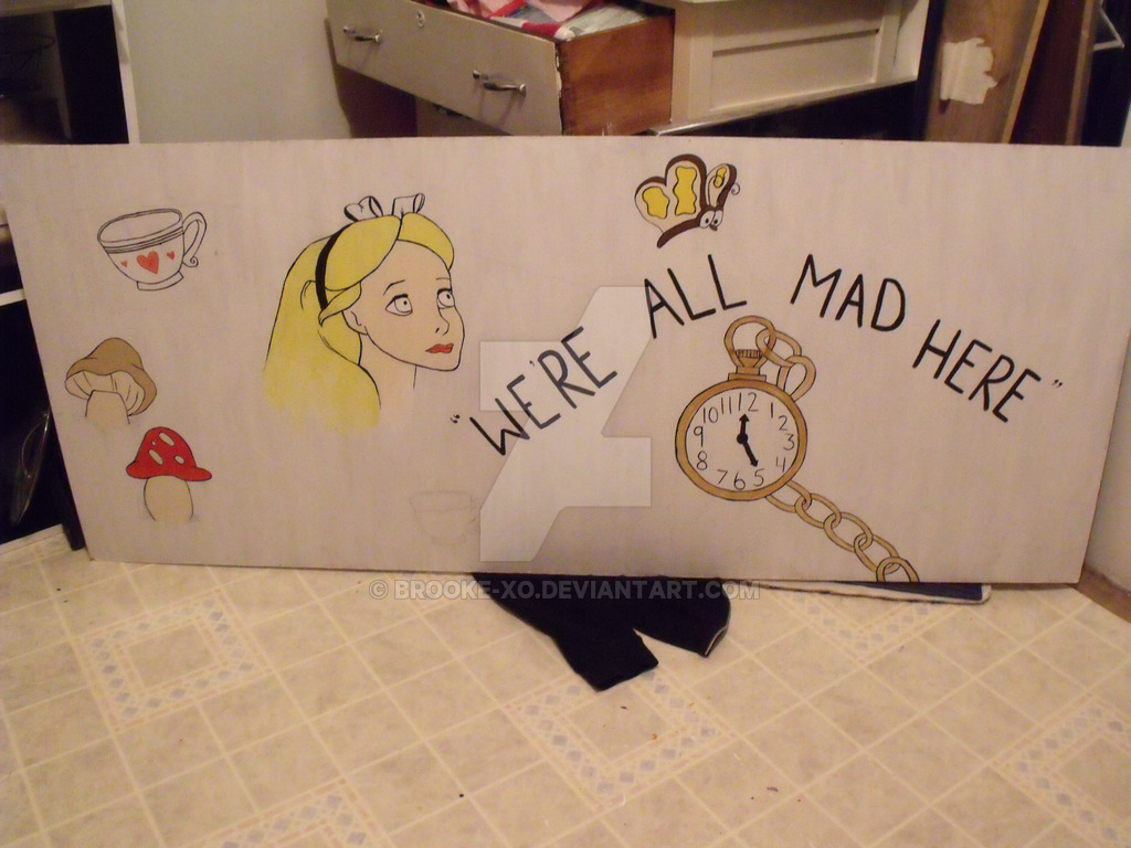 1024x768 We'Re All Mad Here - Xo Painting