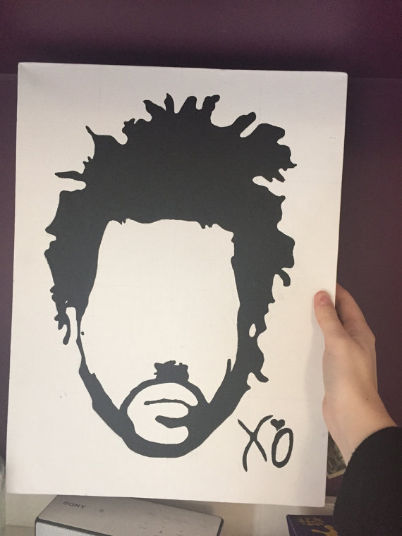570x760 Artikel Wie The Weeknd Portrait Painting Stencil Ovo Xo - Xo Painting