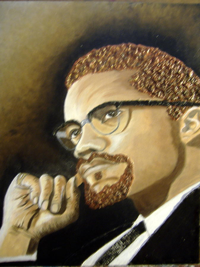 674x900 Malcolm X Painting By Keenya Woods - Xpainting