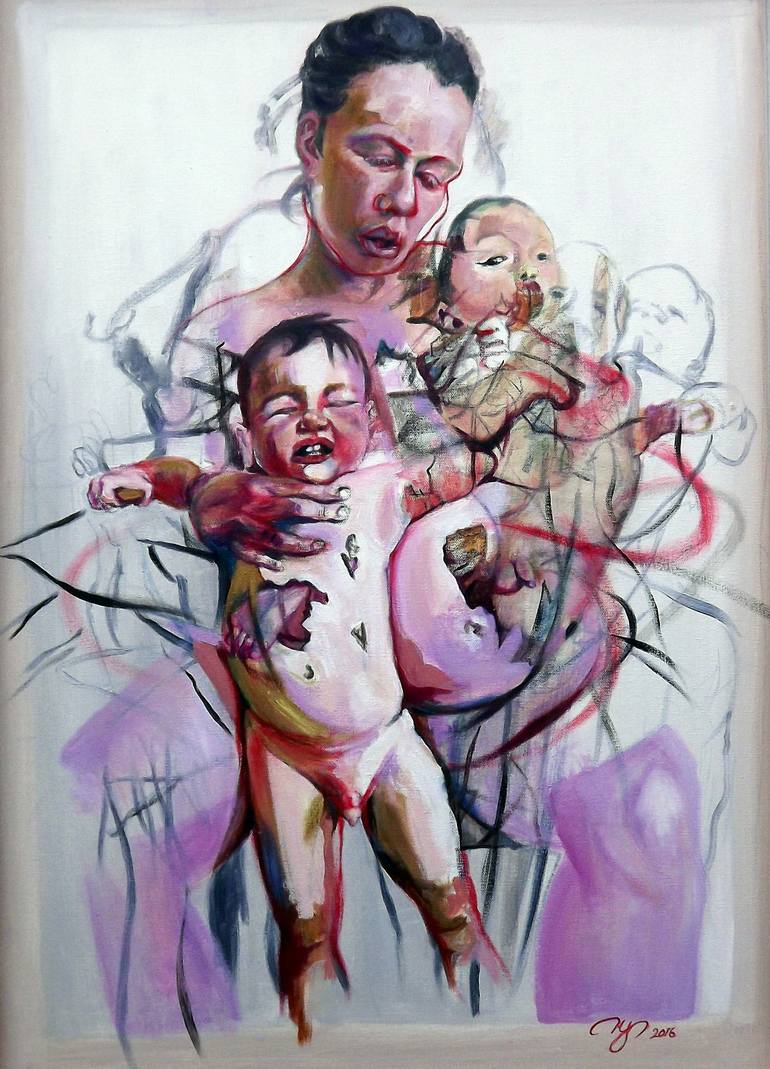 770x1069 Saatchi Art Mother And Child (After Leonardo Da Vinci, Jenny - Y Painting