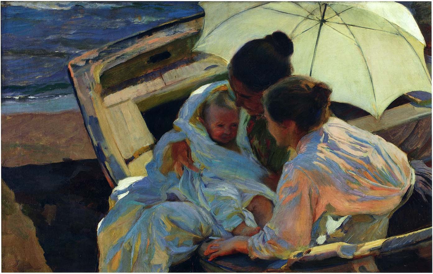 1393x882 After The Bath, Joaquin Sorolla Y Bastida - Y Painting