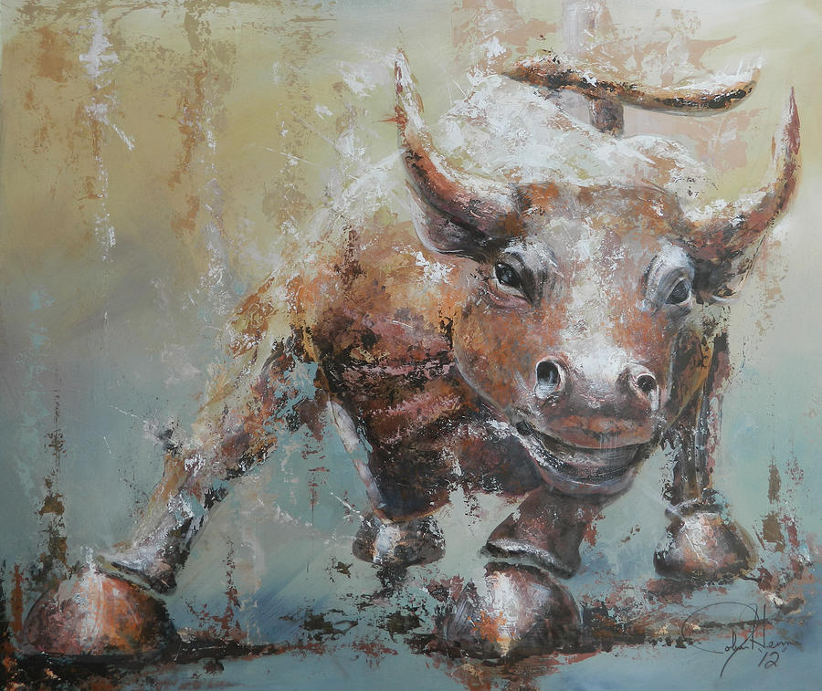 900x757 Bull Market Y Painting By John Henne - Y Painting