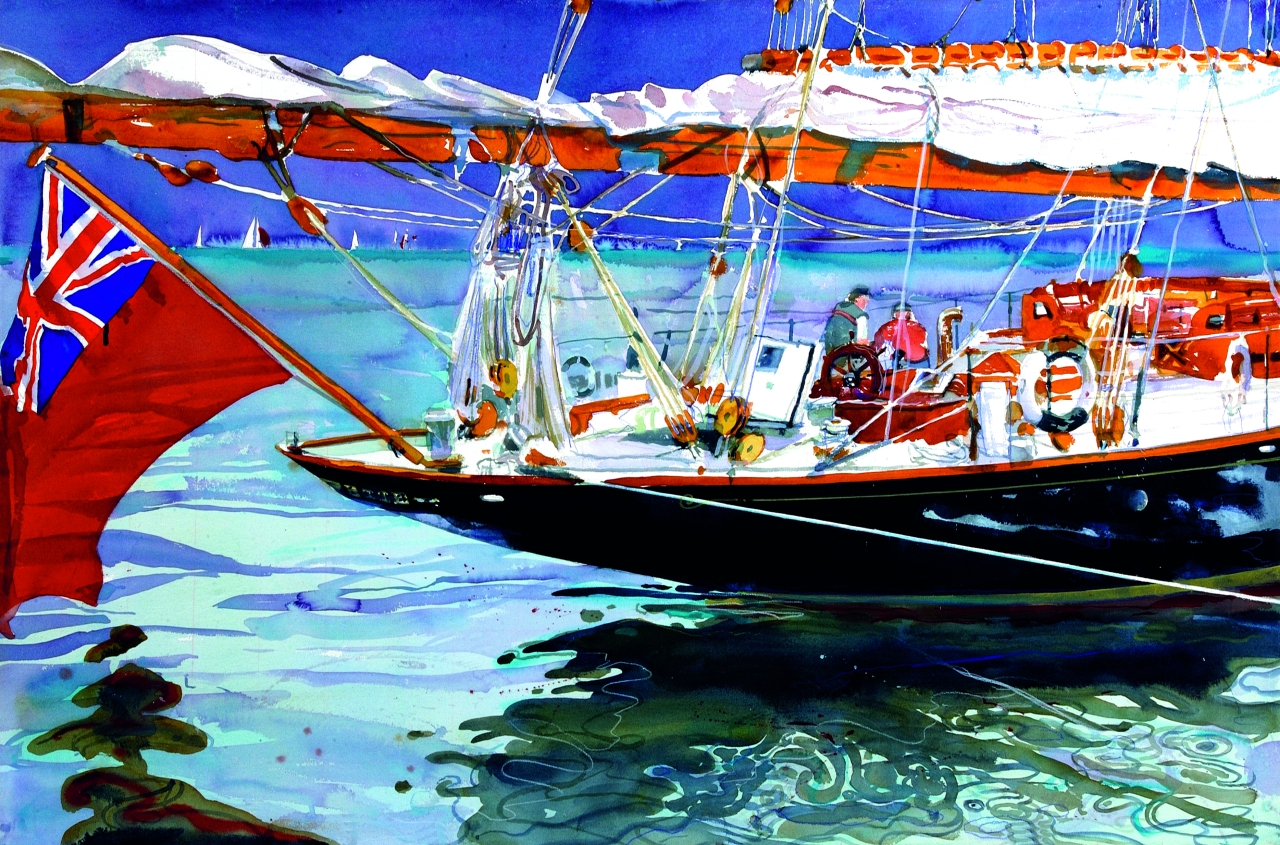 1280x845 Classic Yacht Painting - Yacht Painting