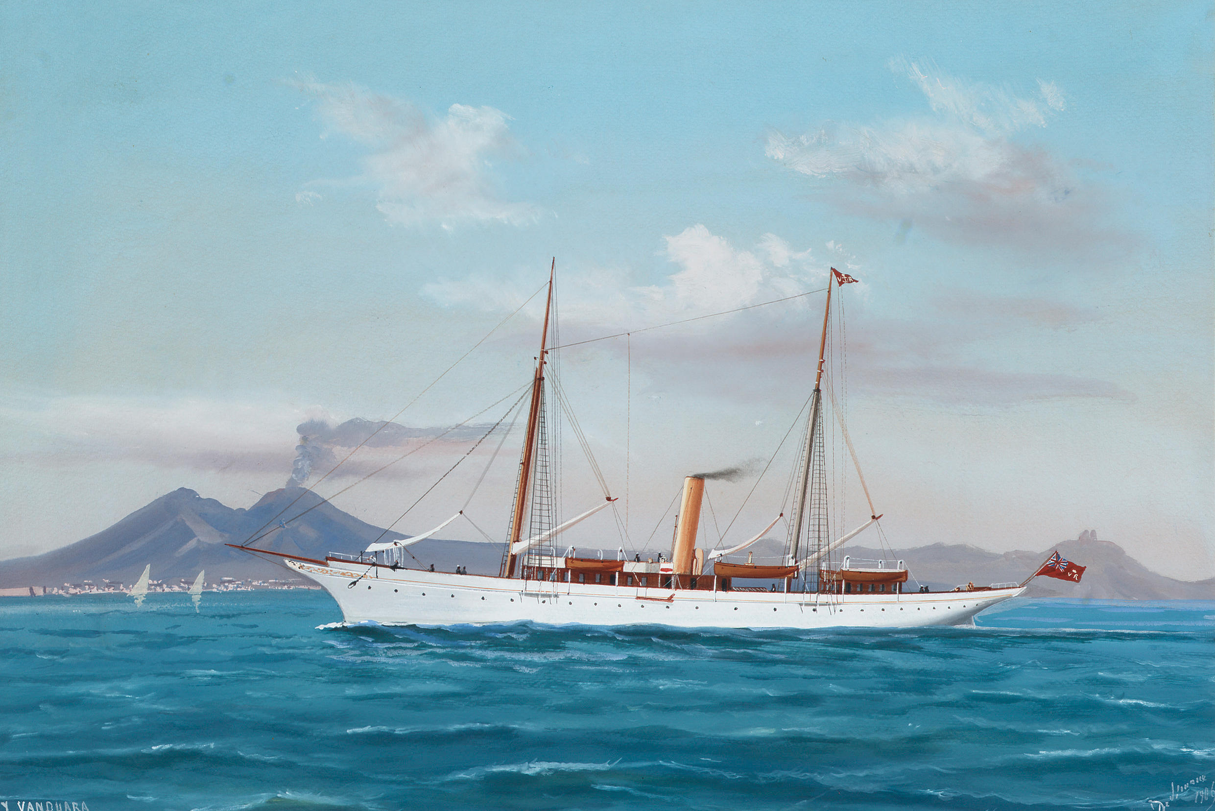 2481x1656 Filepainting Of Steam Yacht (Sy) Vanduara By De Simone, 1906.jpg - Yacht Painting