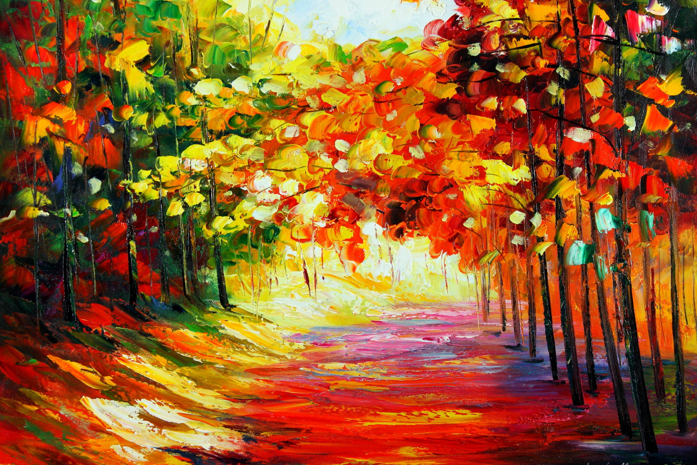 2352x1568 Painting Of Beautiful Nature Nature Paintings - Yahoo Painting