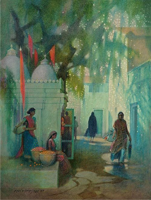 500x663 Art, Indian Street Scenes - Yahoo Painting