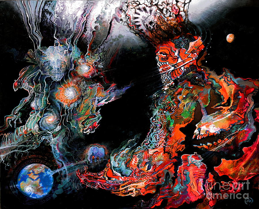 900x725 Yahweh And Lucifer's Game Painting By Steve Griffith - Yahweh Painting