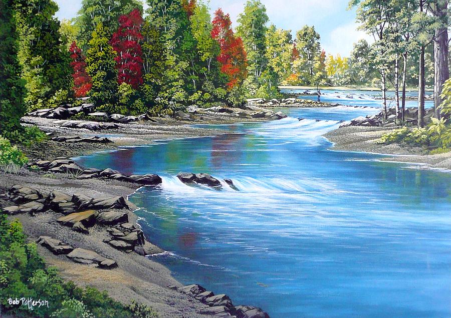 900x635 Yakima River Painting By Bob Patterson - Yakima Valley Painting