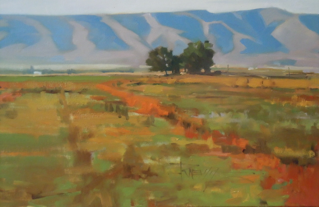 640x415 In Plein Air Yakima Valley Farm Eastern Washington Oil Painting - Yakima Valley Painting