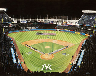 400x318 New York Yankee Stadium Art Painting Picture Photo Poster - Yankee Stadium Painting