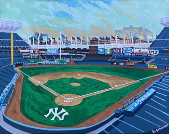 340x270 Old Yankee Stadium Etsy - Yankee Stadium Painting