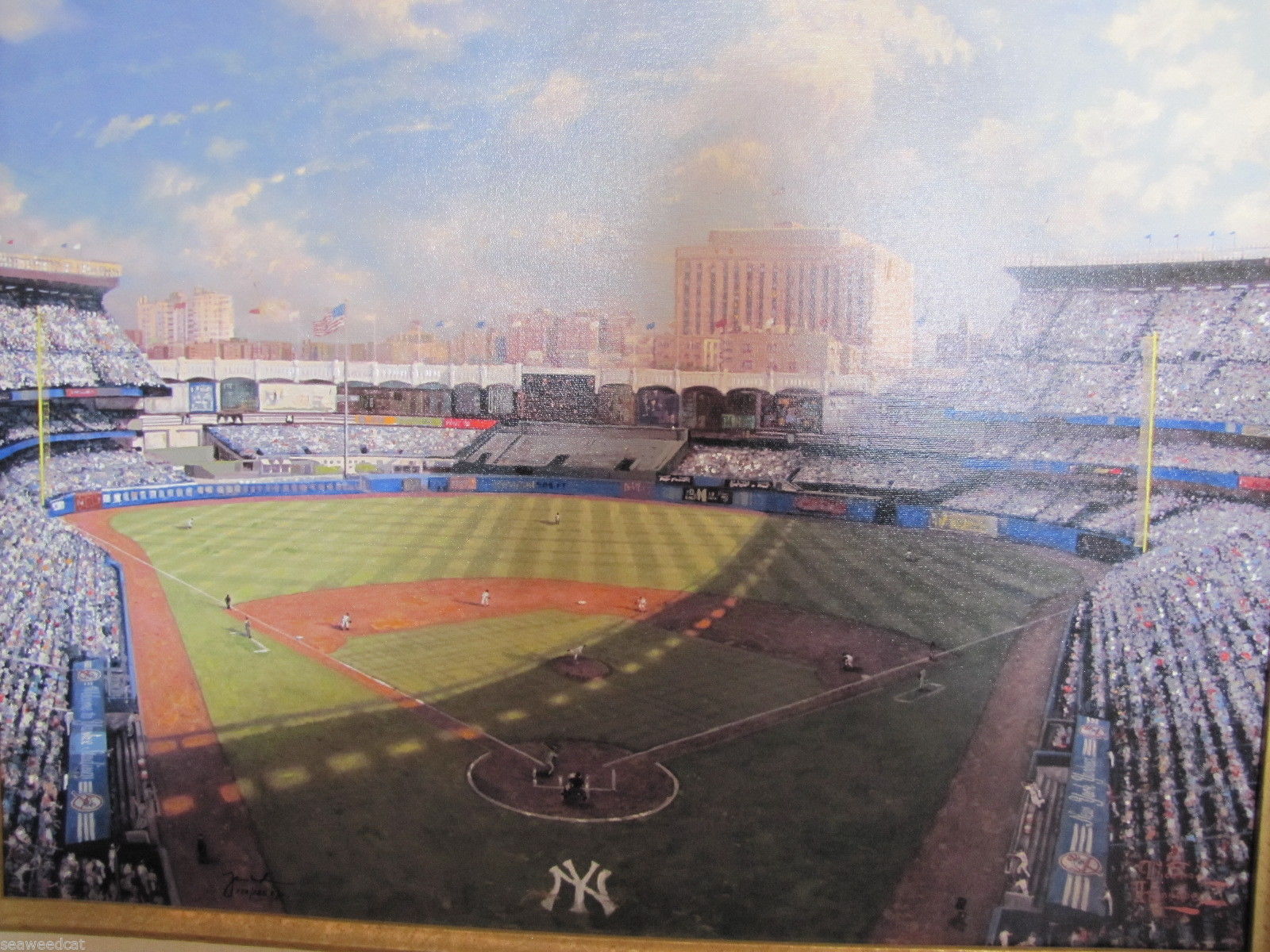 1600x1200 Thomas Kinkade Yankee Stadium 18x24 Ep Limited Canvas Baseball - Yankee Stadium Painting