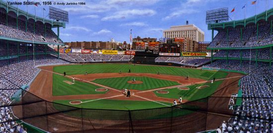 550x268 When Yankee Stadium Was Different - Yankee Stadium Painting