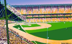 300x183 Yankee Stadium Paintings Fine Art America - Yankee Stadium Painting
