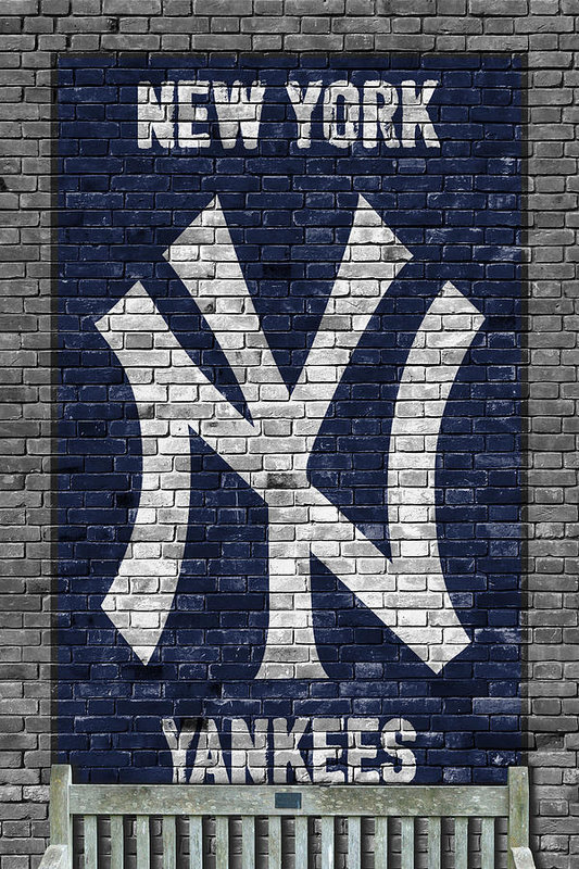 533x800 New York Yankees Brick Wall Art Print By Joe Hamilton - Yankees Painting