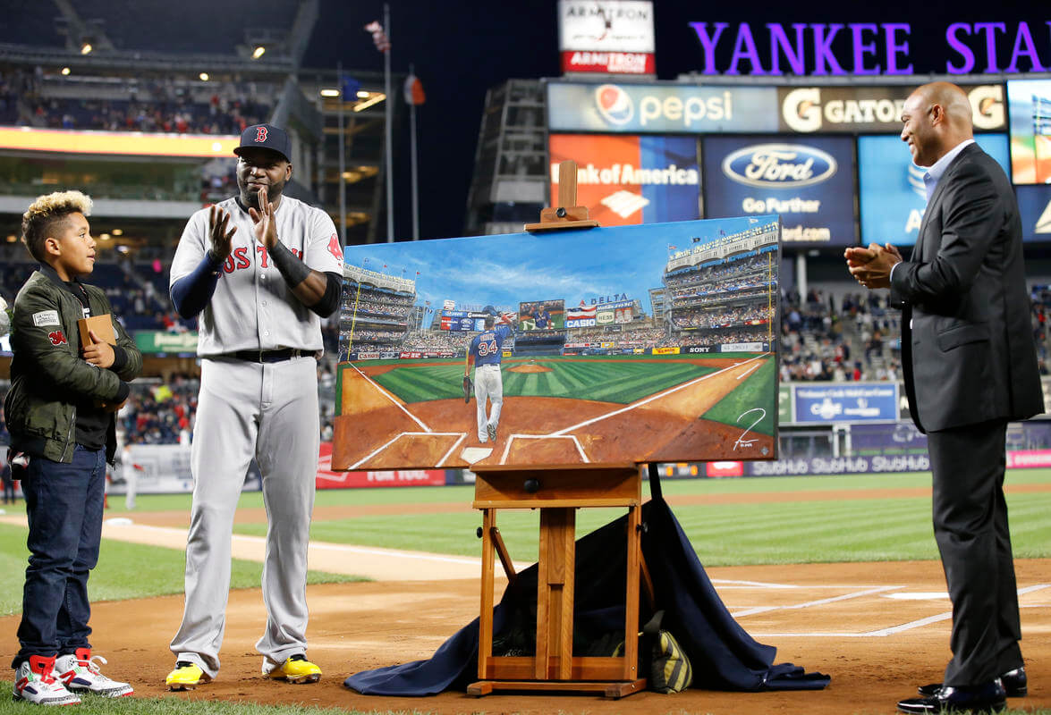 1175x800 David Ortiz Gets His Due (And A Painting) From Rival Yankees - Yankees Painting