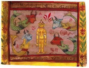 300x227 Tantrik Yantra Tantra Art Asian Indian Religion Folk Miniature - Yantra Painting