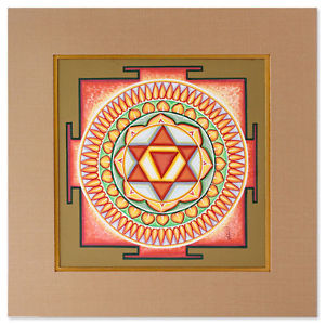 300x300 Yantra Painting For Chandi No 1 Hindu Meditation India Novica Ebay - Yantra Painting