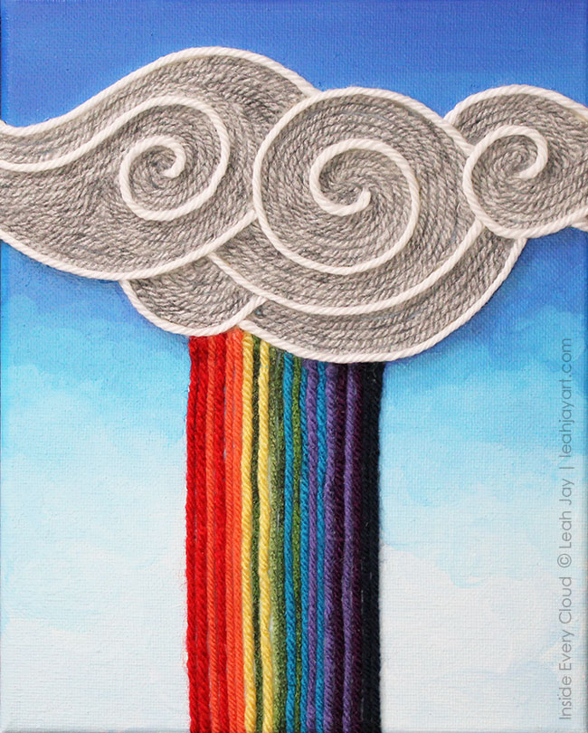 650x810 Inside Every Cloud - Yarn Painting