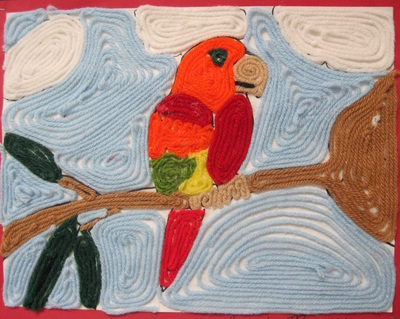 400x319 Yarn Painting - Yarn Painting