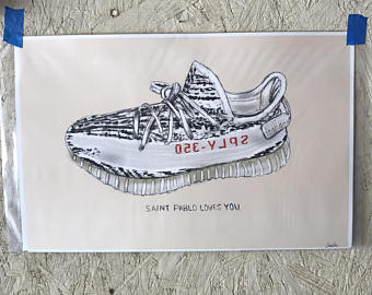 340x270 Yeezy Print Etsy - Yeezy Painting